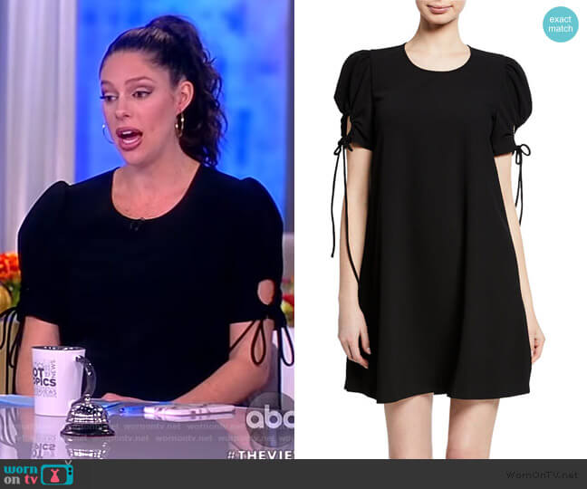 Crewneck Puff-Sleeve Mini Dress by See by Chloe worn by Abby Huntsman on The View