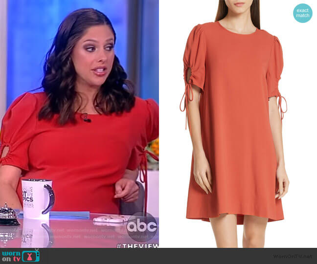 Cinch Sleeve Shift Dress by See by Chloe worn by Abby Huntsman on The View