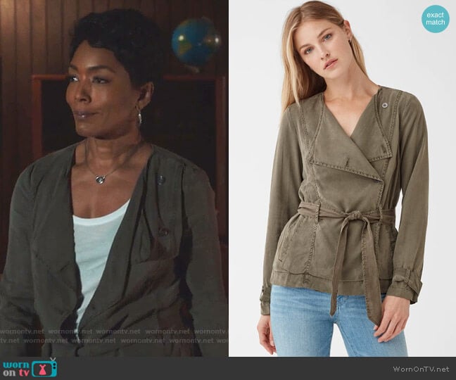 Wilder Tencel Double breasted Jacket by Splendid worn by Athena Grant (Angela Bassett) on 9-1-1