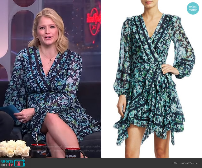Moncur Wrap Dress by Zimmermann worn by Sara Haines on Good Morning America
