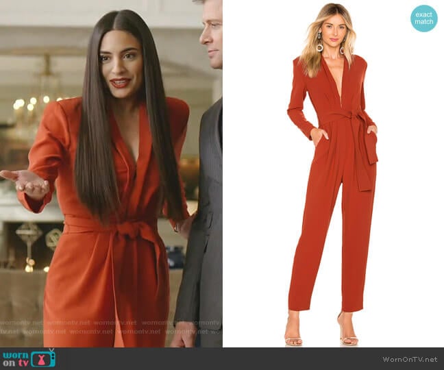 Kieran Jumpsuit by A.L.C. worn by Cristal Jennings (Daniella Alonso) on Dynasty