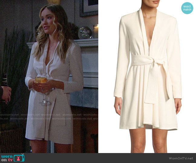 WornOnTV: Flo’s off-white belted dress on The Bold and the Beautiful ...