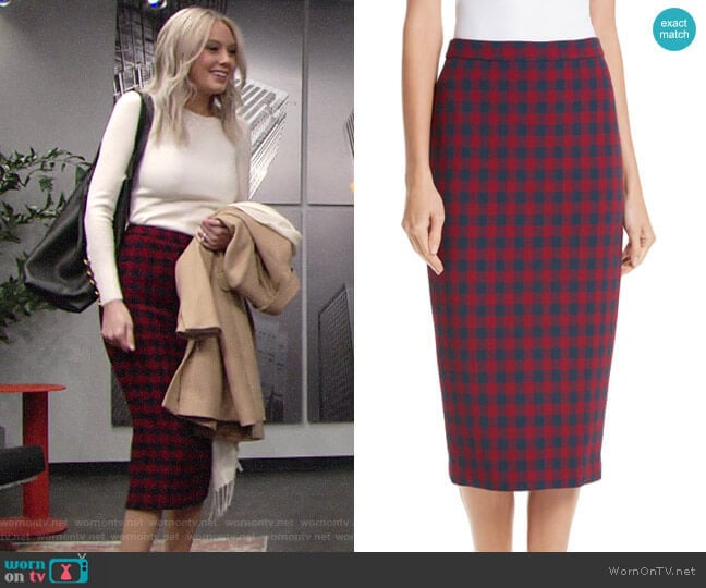 A.L.C. Thea Skirt worn by Abby Newman (Melissa Ordway) on The Young & the Restless