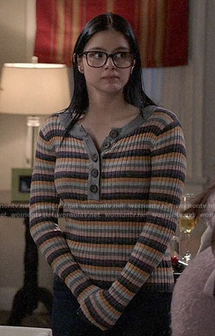 Alex's striped henley sweater on Modern Family