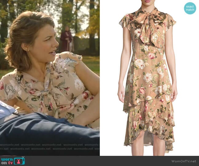 Lavenia Dress by Alice + Olivia worn by Frankie Trowbridge (Lauren Cohan) on Whiskey Cavalier