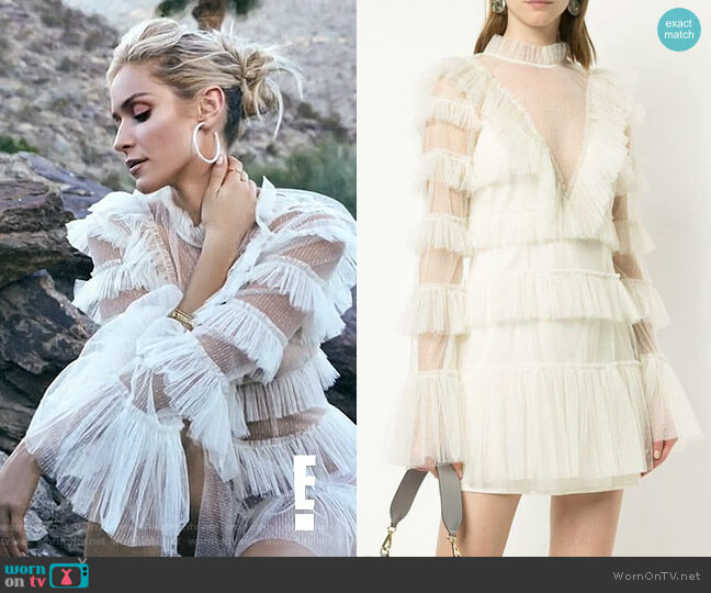 WornOnTV Kristin s white ruffled photoshoot dress on Very Cavallari Kristin Cavallari Clothes and Wardrobe from TV