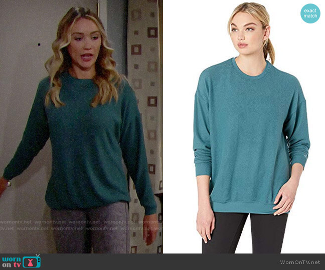 WornOnTV: Flo’s teal green sweatshirt and leggings on The Bold and the ...