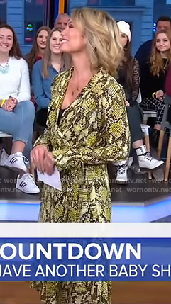 Amy’s yellow leopard print dress on Good Morning America