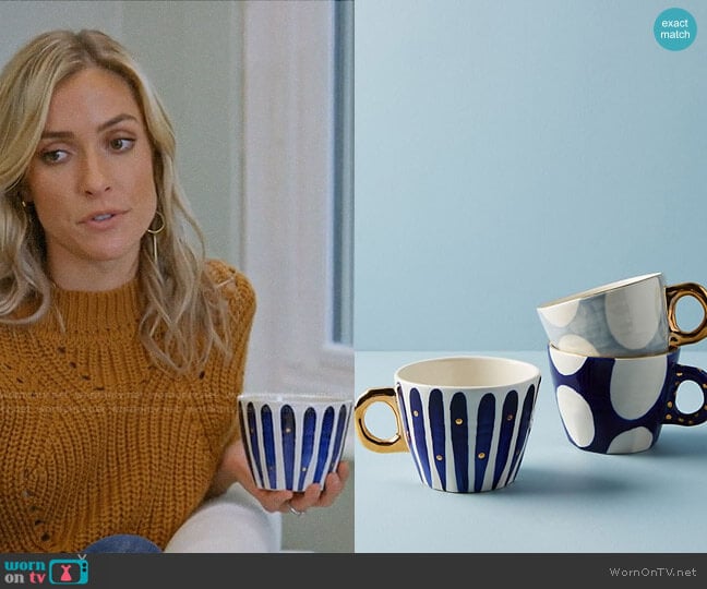 Anthropologie Yesteryear Mugs worn by Kristin Cavallari on Very Cavallari