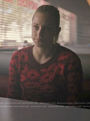 Betty's red daisy sweater on Riverdale