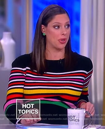 Abby's black striped dress on The View