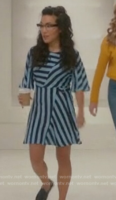Doris’s blue striped dress on American Housewife
