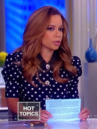 Sunny’s blue polka dot dress on The View