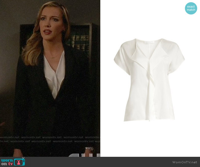 BOSS Intessa Blouse worn by Laurel Lance (Katie Cassidy) on Arrow