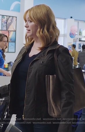 Beth’s brown utility jacket on Good Girls