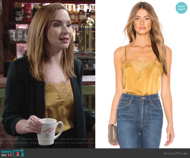 Cami NYC The Sweetheart Charmeuse Cami  worn by Mariah Copeland (Camryn Grimes) on The Young and the Restless