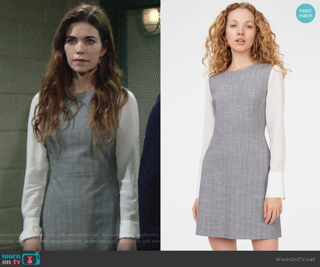 Club Monaco Deeyone Dress worn by Victoria Newman (Amelia Heinle) on The Young and the Restless