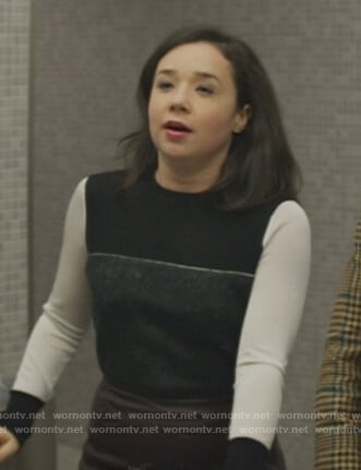 Marissa's colorblocked sweater on The Good Fight