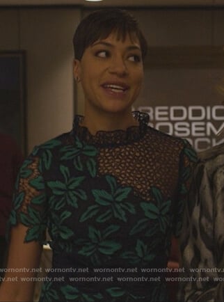 Lucca's floral crochet dress on The Good Fight