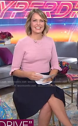 Dylan’s pink and navy knit dress on Today