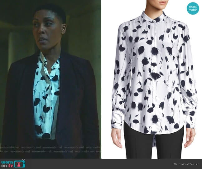 Boleyn Blouse by Equipment worn by Lynn Stewart (Christine Adams) on Black Lightning