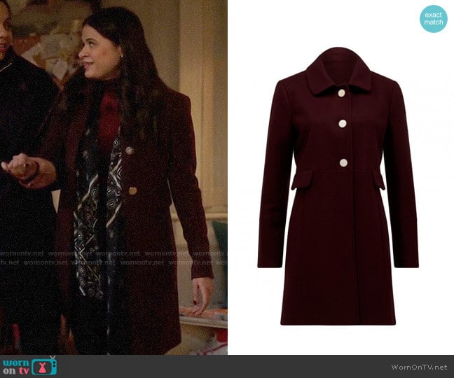 Ever New Ellie Dolly Coat worn by Mel Vera (Melonie Diaz) on Charmed