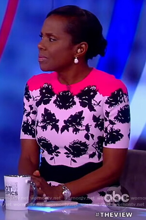 Deborah Roberts’s pink floral dress on The View