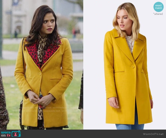 Ever New Tasmin Crombie Coat worn by Mel Vera (Melonie Diaz) on Charmed