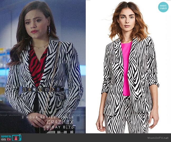 Frame Zebra Blazer worn by Maggie Vera (Sarah Jeffery) on Charmed