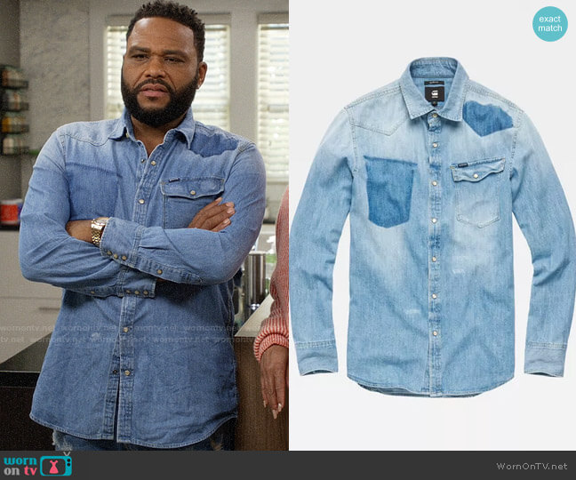 G Star Raw 3301 Slim Shirt worn by Andre Johnson (Anthony Anderson) on Black-ish