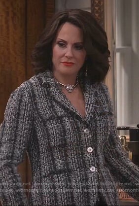 Karen's gray tweed jacket on Will and Grace