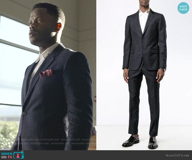 Dotted Suit by Gucci worn by Jeff Colby (Sam Adegoke) on Dynasty