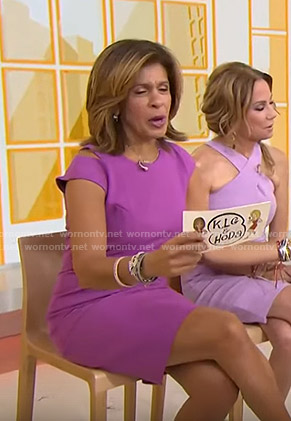 Hoda’s purple cutout dress on Today