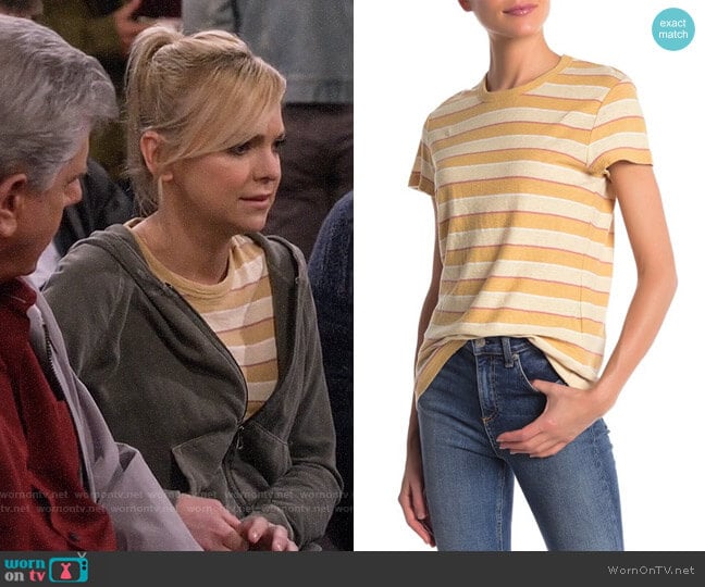 James Perse Shrunken Retro Tee worn by Christy Plunkett (Anna Faris) on Mom