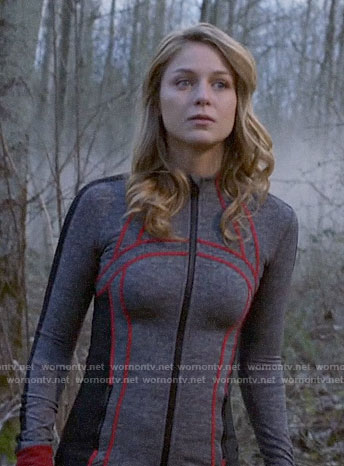 Kara's heathered jacket on Supergirl