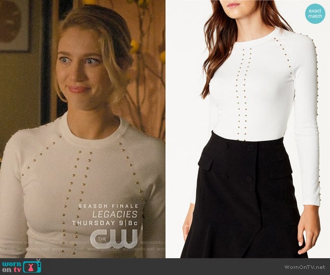 Karen Millen Studded Sweater worn by Petra Solano (Yael Grobglas) on Jane the Virgin