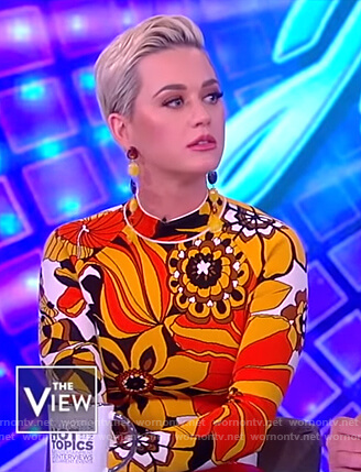 Katy Perry's retro floral bodysuit on The View