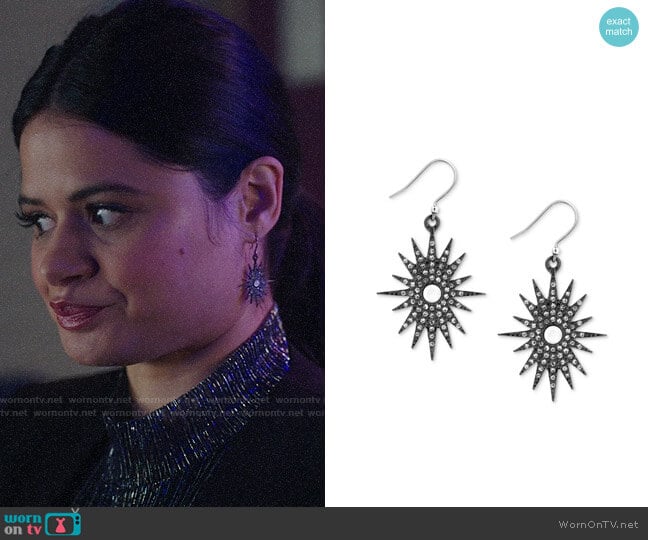 Lucky Brand Starburst Drop Earrings worn by Mel Vera (Melonie Diaz) on Charmed