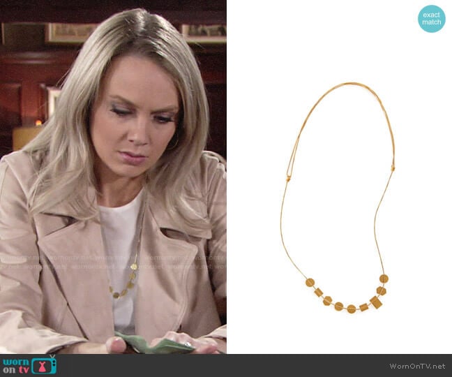 Madewell Holding Pattern Necklace worn by Abby Newman (Melissa Ordway) on The Young and the Restless