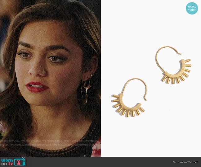 Madewell Succulent Drop Earrings worn by Jaya (Shazi Raja) on God Friended Me