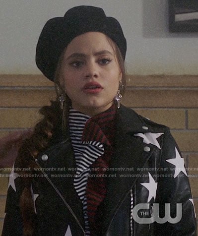 Maggie’s star print leather jacket on Charmed