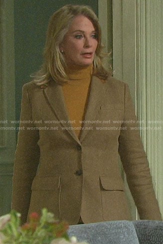 Marlena’s herringbone blazer on Days of our Lives