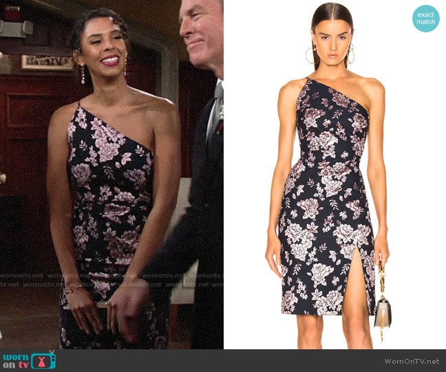 Michelle Mason Asymmetric Dress worn by Kerry Johnson (Alice Hunter) on The Young and the Restless