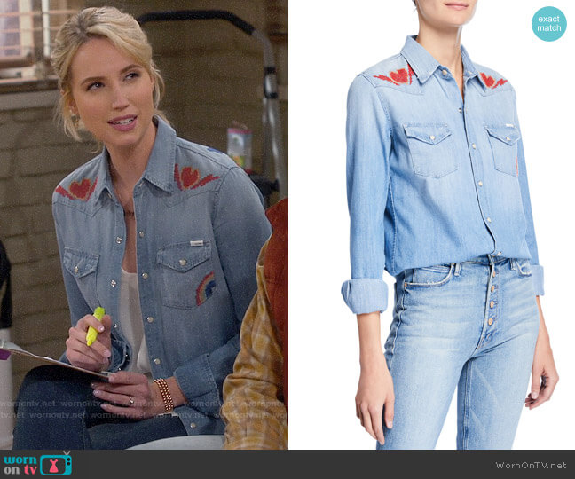 Mother All My Exes Shirt in Surf Girl School worn by Mandy Baxter (Molly McCook) on Last Man Standing