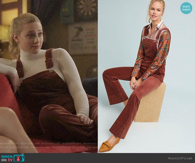 Pilcro and the Letterpress Corduroy Overalls worn by Betty Cooper (Lili Reinhart) on Riverdale