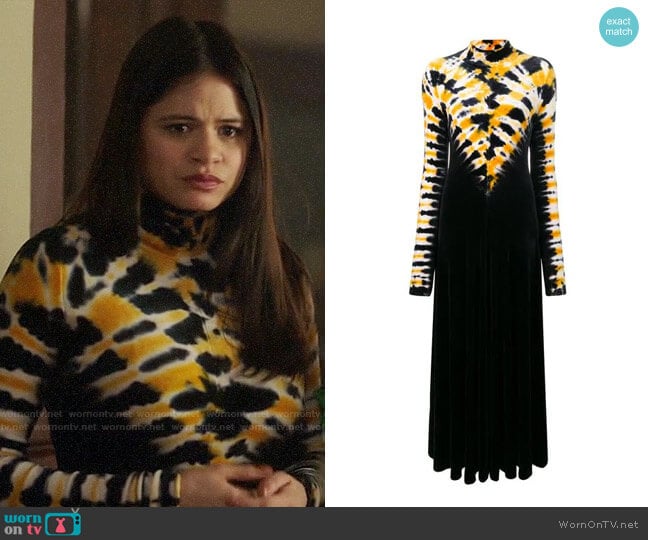 Proenza Schouler Tie Dye Maxi Dress worn by Mel Vera (Melonie Diaz) on Charmed