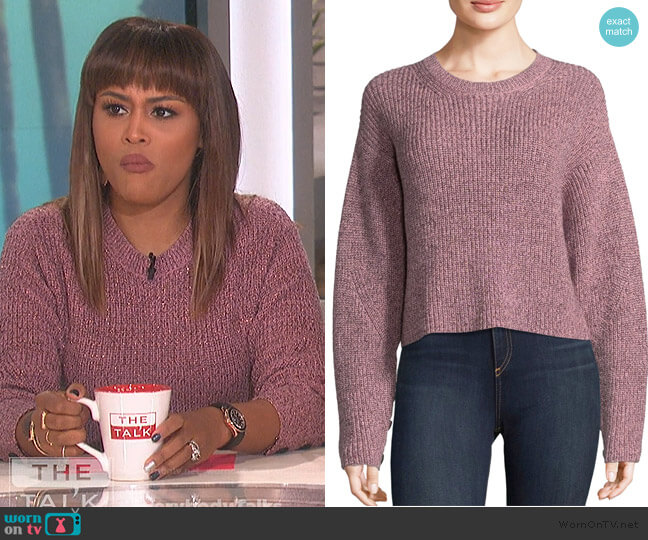 Lurex Crewneck Sweater by Rag & Bone worn by Eve on The Talk