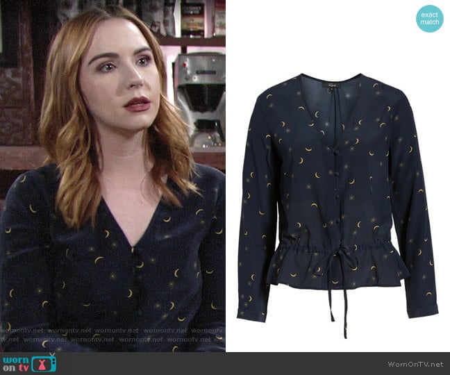 Rails Beaux Top worn by Mariah Copeland (Camryn Grimes) on The Young and the Restless