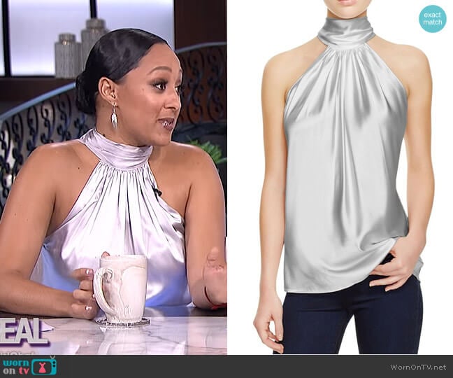 Paige Top in Silver by Ramy Brook worn by Tamera Mowry on The Real