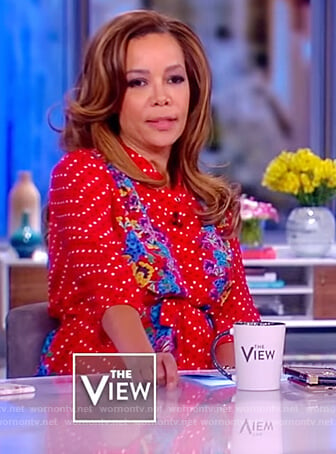 Sunny’s red doted dress on The View